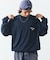 リラックスフィット フラッグロゴ ヘムコード ロングスリーブ ポケットTシャツ