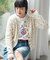 花柄プリントニットカーディガン