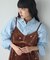 ベロア刺繍 スカラップキャミワンピース