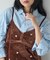 ベロア刺繍 スカラップキャミワンピース