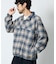 PENDLETON × FREAK'S STORE 別注 コットン シャギー ハーフスナップ プルオーバーシャツ