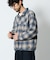 PENDLETON × FREAK'S STORE 別注 コットン シャギー ハーフスナップ プルオーバーシャツ