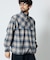 PENDLETON × FREAK'S STORE 別注 コットン シャギー ハーフスナップ プルオーバーシャツ