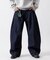 ワイドシルエット カーブデニムパンツ ワンウォッシュ