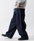 ワイドシルエット カーブデニムパンツ ワンウォッシュ