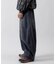 ワイドシルエット カーブデニムパンツ ワンウォッシュ