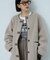 ノーカラーボアジャケット