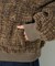 ボア襟 ツイーディーブルゾン