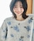花柄シャギーニット
