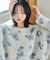 花柄シャギーニット