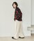 花柄シャギーニット