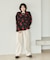 花柄シャギーニット
