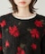 花柄シャギーニット