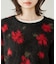 花柄シャギーニット
