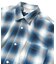 Magazine Pocket Ombre Check Open Collar Shirt