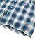 Magazine Pocket Ombre Check Open Collar Shirt