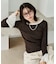 フリル袖ニット