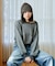 甘編みショートスウェット