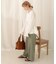 【WEB限定】バックボタンツイルワイドパンツ