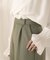 【WEB限定】バックボタンツイルワイドパンツ