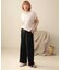 【WEB限定】バックボタンツイルワイドパンツ