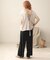 【WEB限定】バックボタンツイルワイドパンツ