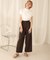【WEB限定】バックボタンツイルワイドパンツ