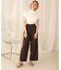【WEB限定】バックボタンツイルワイドパンツ