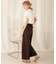 【WEB限定】バックボタンツイルワイドパンツ