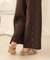 【WEB限定】バックボタンツイルワイドパンツ