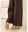【WEB限定】バックボタンツイルワイドパンツ
