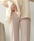 【WEB限定】センターシームカットフレアパンツ