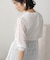 【WEB限定】ブザムベスト付き透かし編みニット