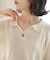 【WEB限定】半袖ポロニットプルオーバー