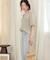 【WEB限定】半袖ポロニットプルオーバー