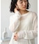 【WEB限定】バックレースアップ透かしニット