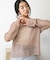 【WEB限定】バックレースアップ透かしニット
