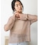 【WEB限定】バックレースアップ透かしニット
