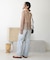 【WEB限定】バックレースアップ透かしニット