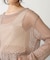 【WEB限定】バックレースアップ透かしニット