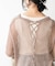 【WEB限定】バックレースアップ透かしニット