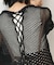 【WEB限定】バックレースアップ透かしニット