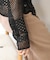 【WEB限定】バックレースアップ透かしニット