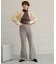 カットジャガードフレアパンツ