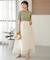 シアーレイヤードフレアスカート