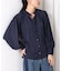 ドレープレーヨンシャーリングショルダーブラウス