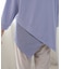 梨地プレーティングアシメ切替プルオーバー
