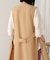 BACKベルトボタン付きシンプルジレ