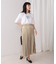 チンツ加工プリーツスカート
