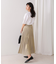 チンツ加工プリーツスカート